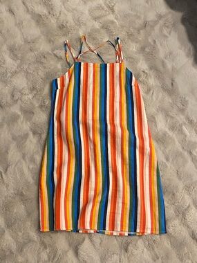 Bright Multi-Color Striped Sundress